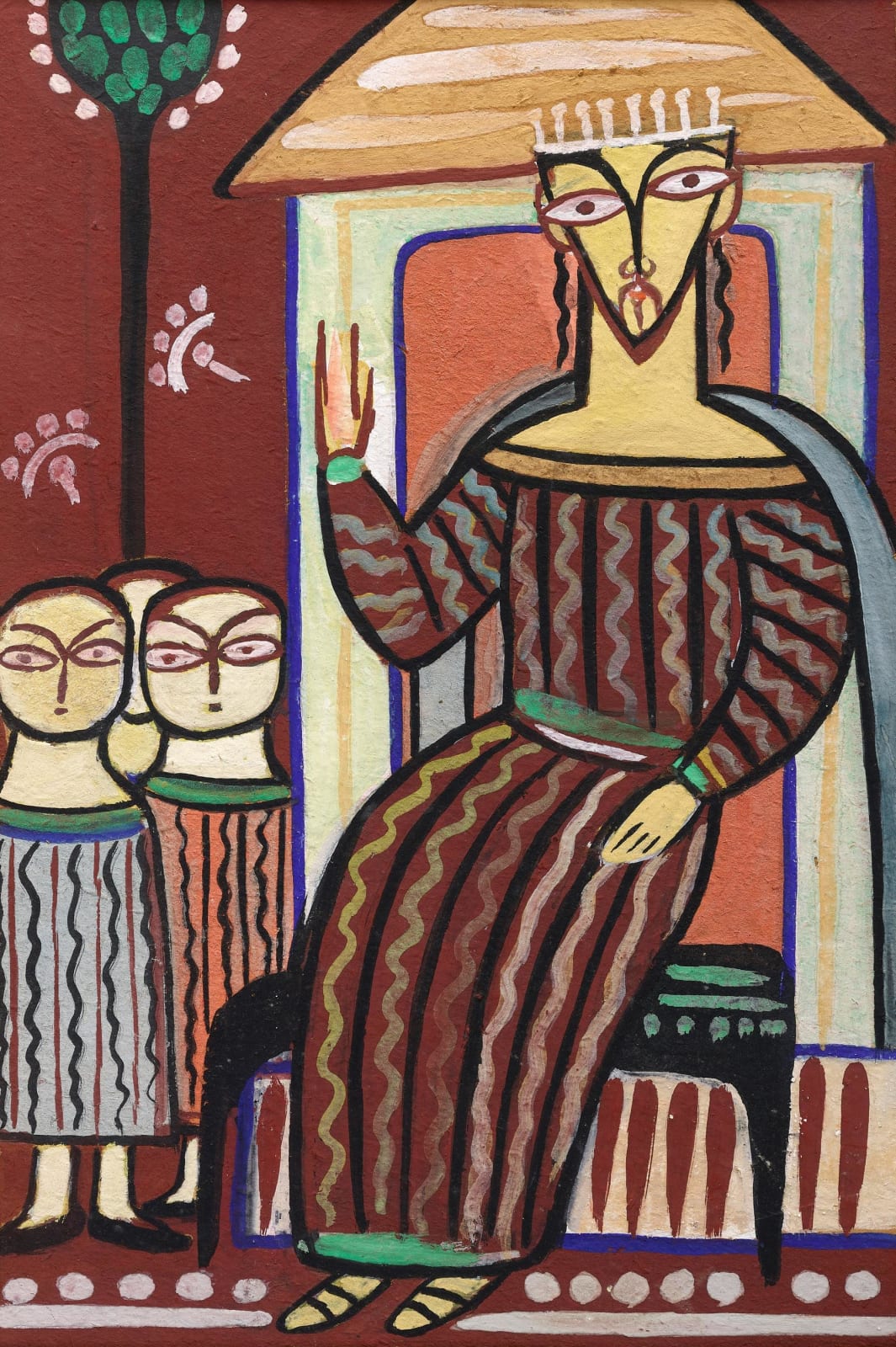 Jamini Roy, Untitled (Jesus Preaching)