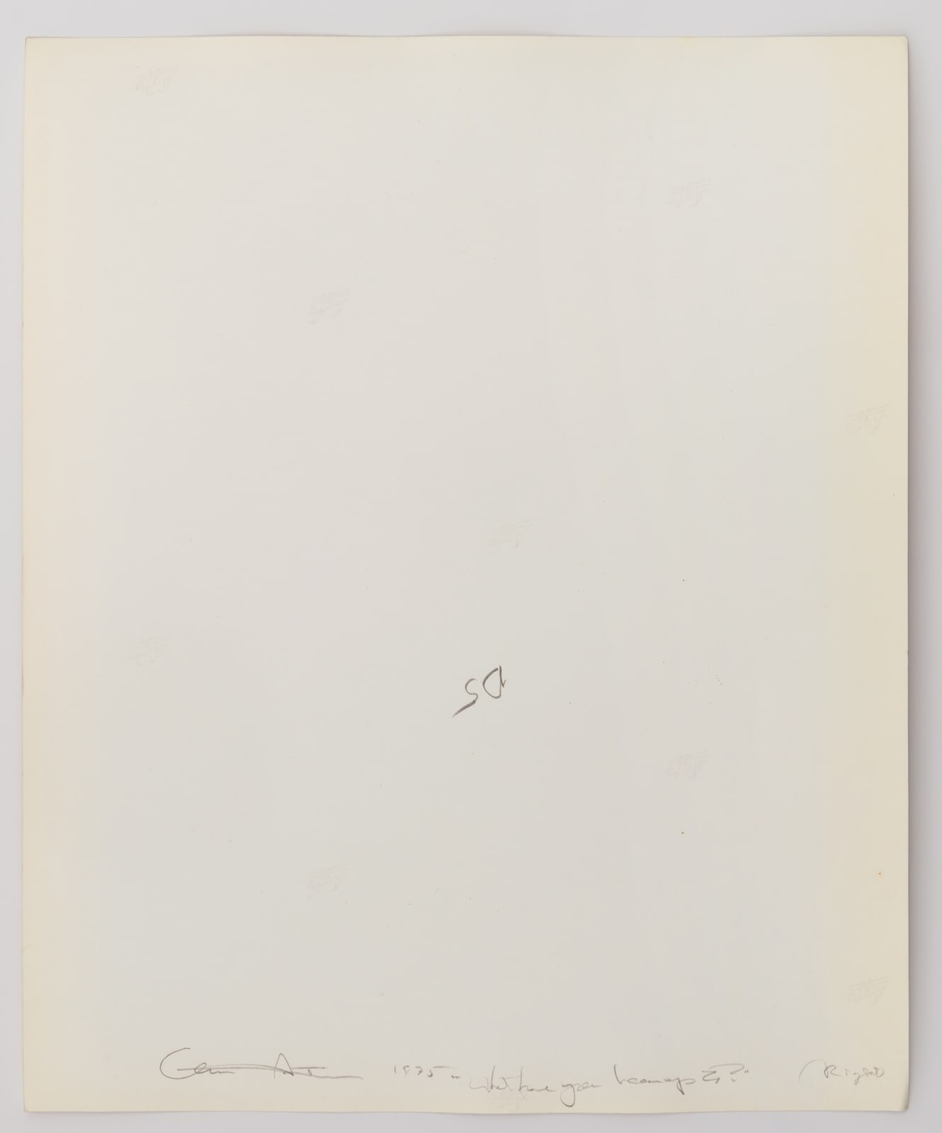 Eleanor Antin, What Have You Been Up To? (from "Nurse Eleanor"), 1975