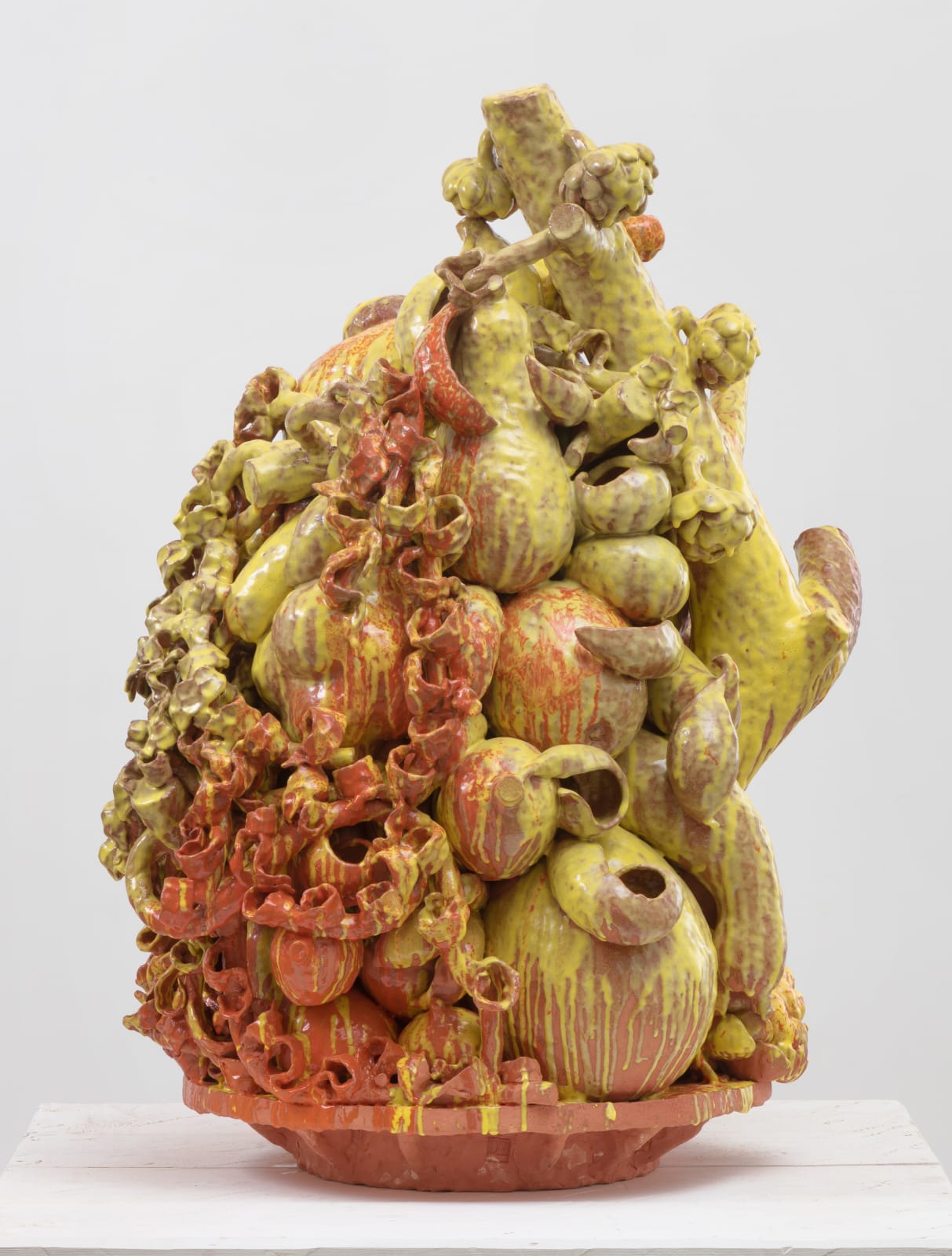 David Hicks, An Offering (Yellow and Persimmon), 2020