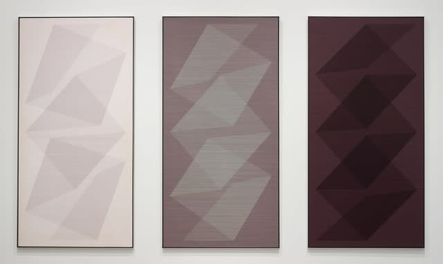 Julian Stanczak, Unashamed of Change I, II, and III, 1968
