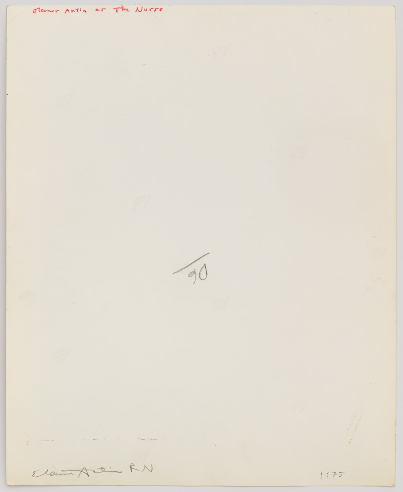 Eleanor Antin, Nurse Eleanor, 1975