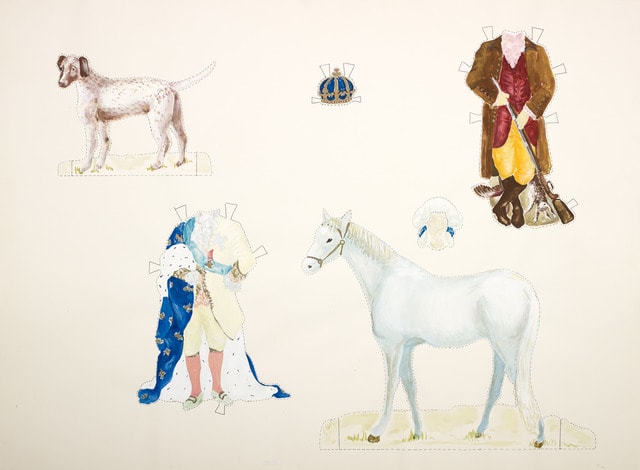 Eleanor Antin, Custom cut-outs (King Louis XVI), 1975-1976
