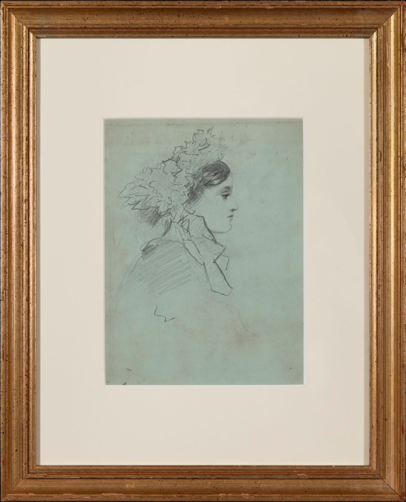 Sir Francis Grant, P.R.A., A lady in profile, probably Mary Isabella Grant