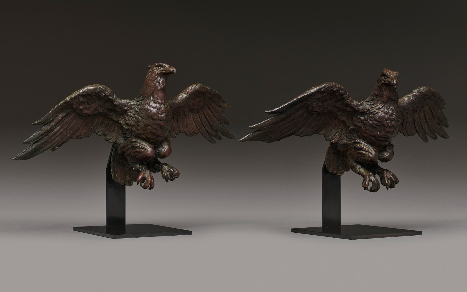 Workshop of Giambologna, Pair of Eagles in Flight, c. 1567