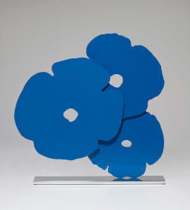 Donald Sultan, Blue Poppies, 2015