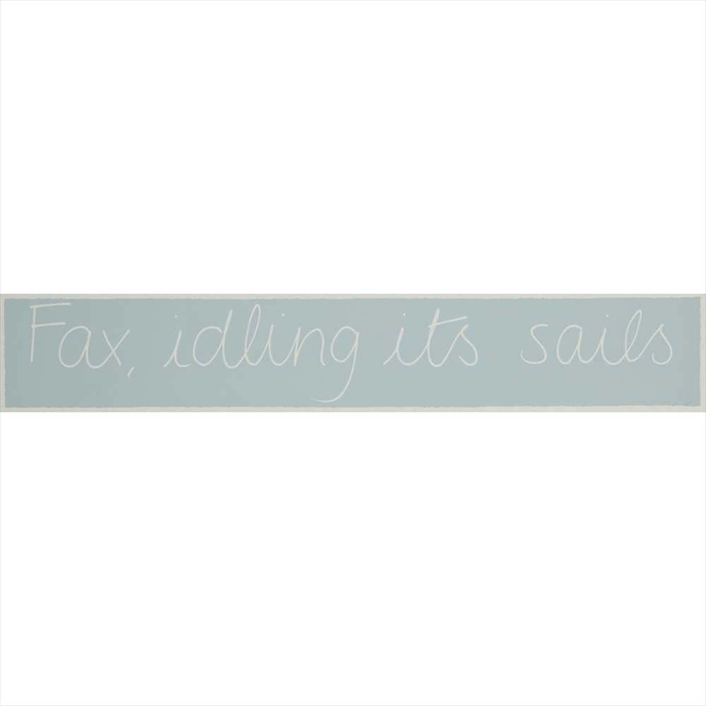 Ian Hamilton Finlay, Fax, idling its sails, 1992