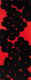 Donald Sultan, Wallflowers (Black on Red), 2018