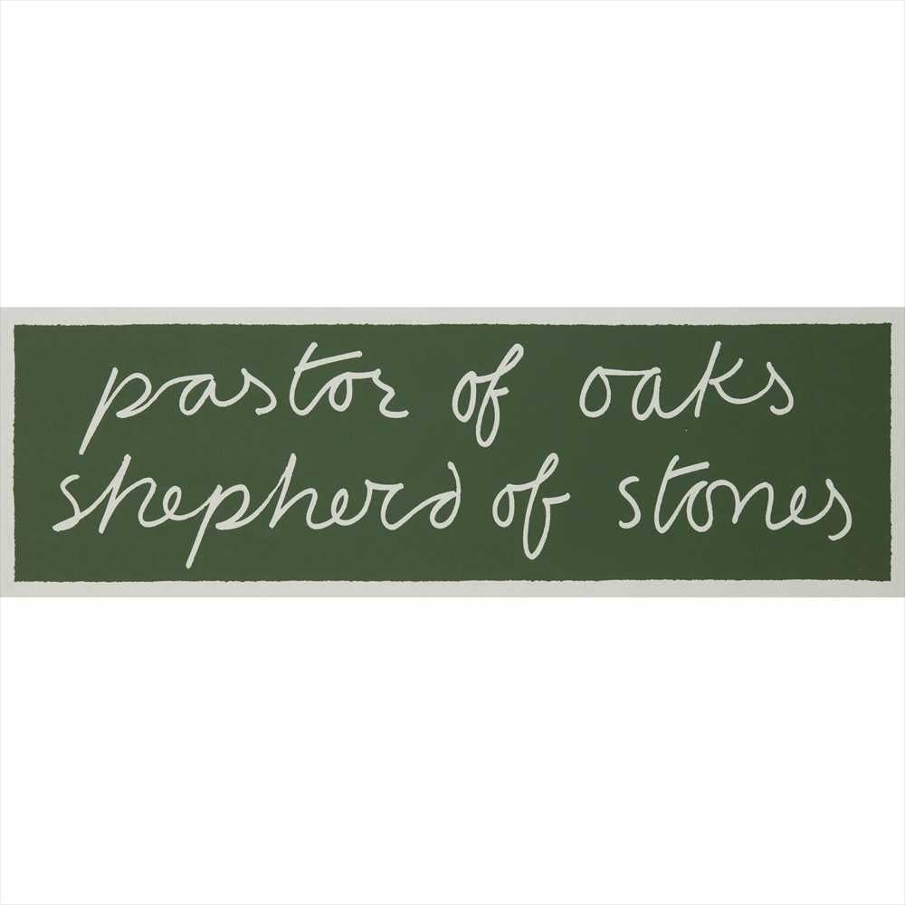 Ian Hamilton Finlay, pastor of oaks shepherd of stones, 1992