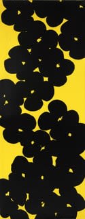 Donald Sultan, Wallflowers (Black on Yellow), 2018