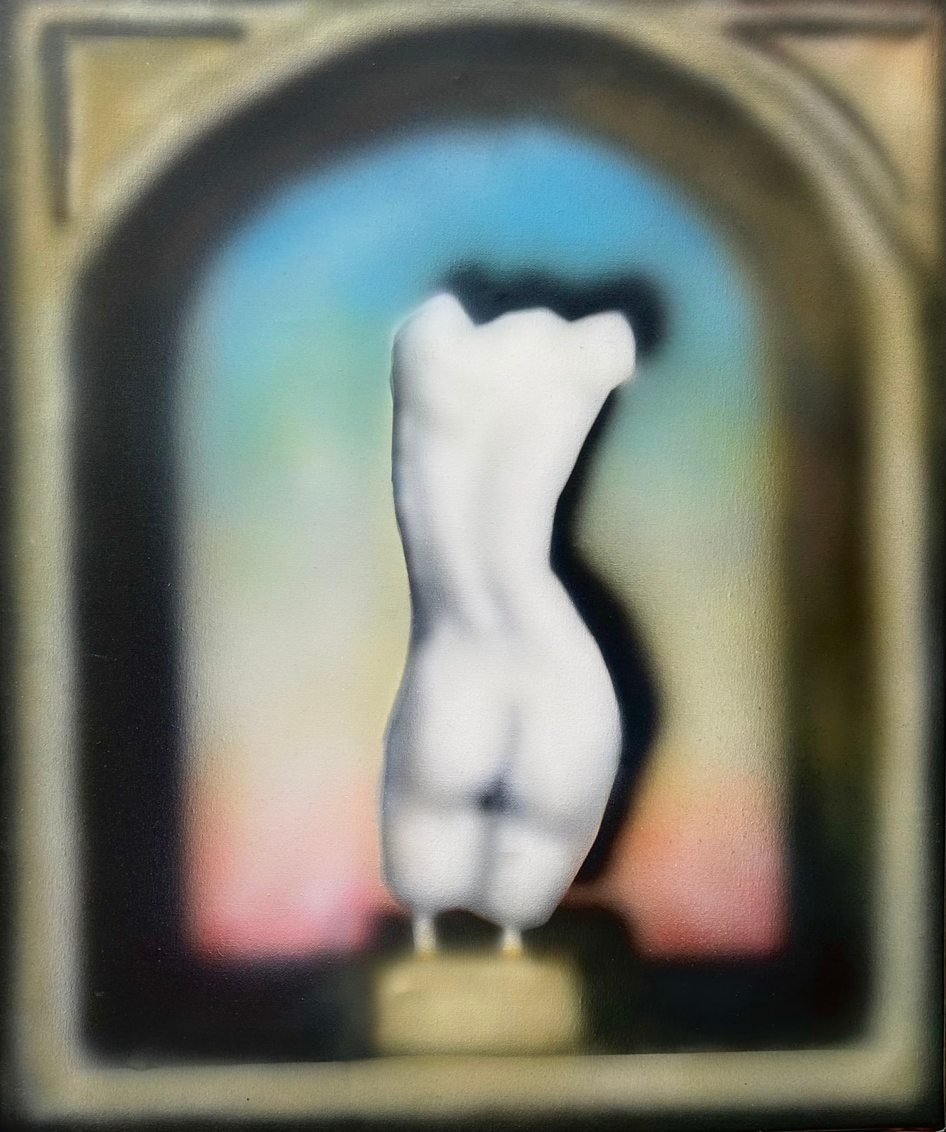 Timothy Gatenby, Female Torso in a Window Niche, 2025