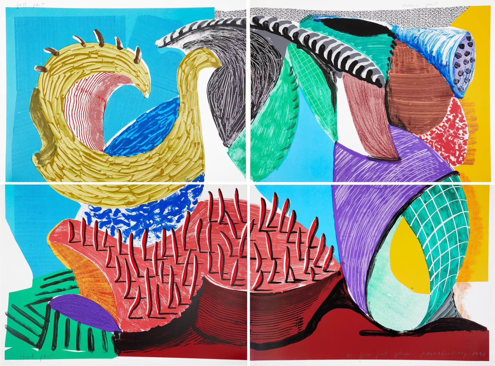 David Hockney, Four Part Splinge, 1993