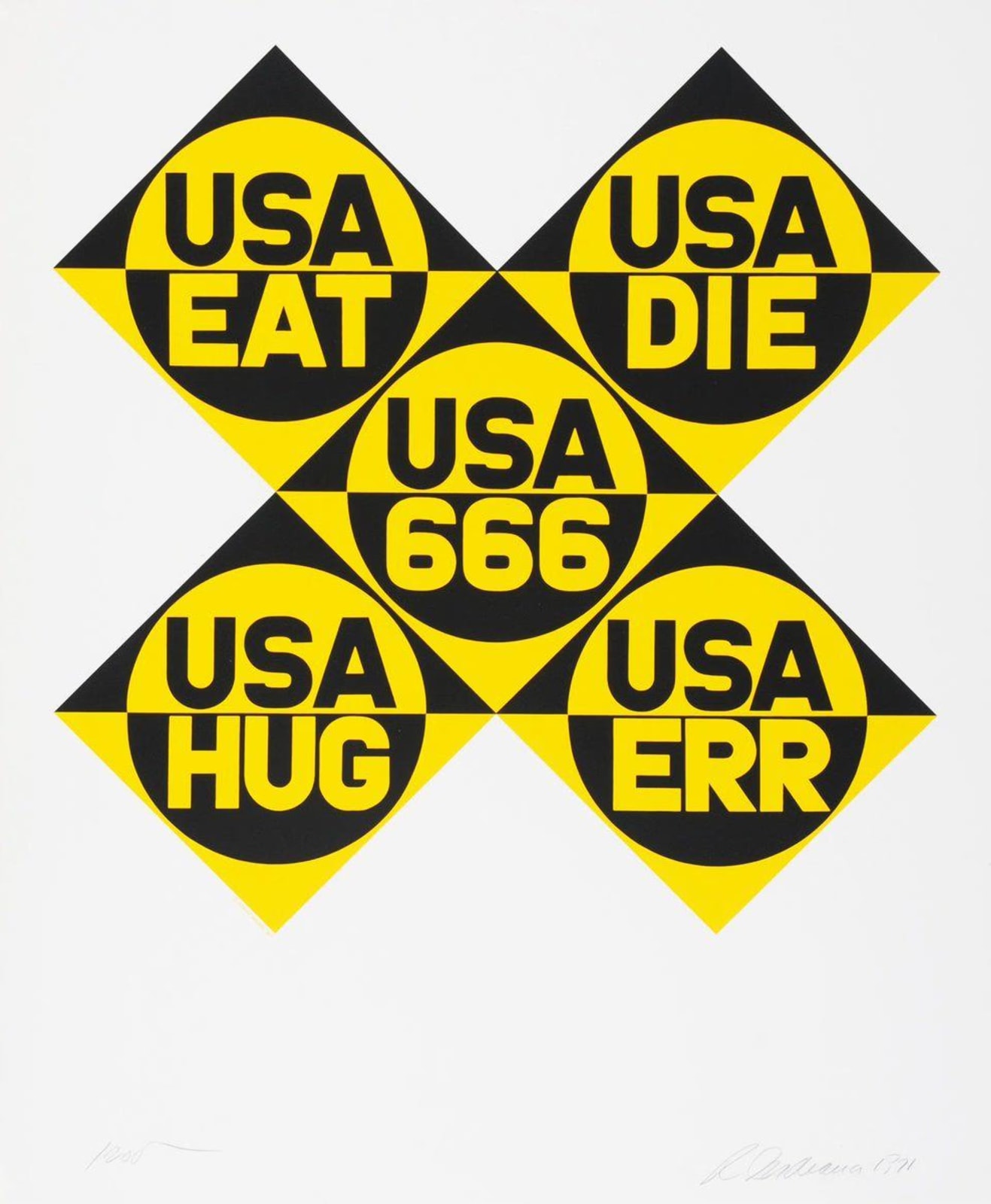 Robert Indiana, Decade (USA 666), 1971