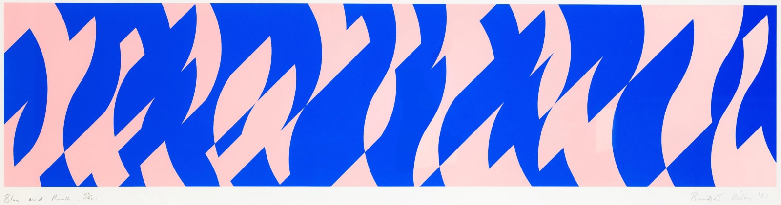Bridget Riley, Blue and Pink, 2001