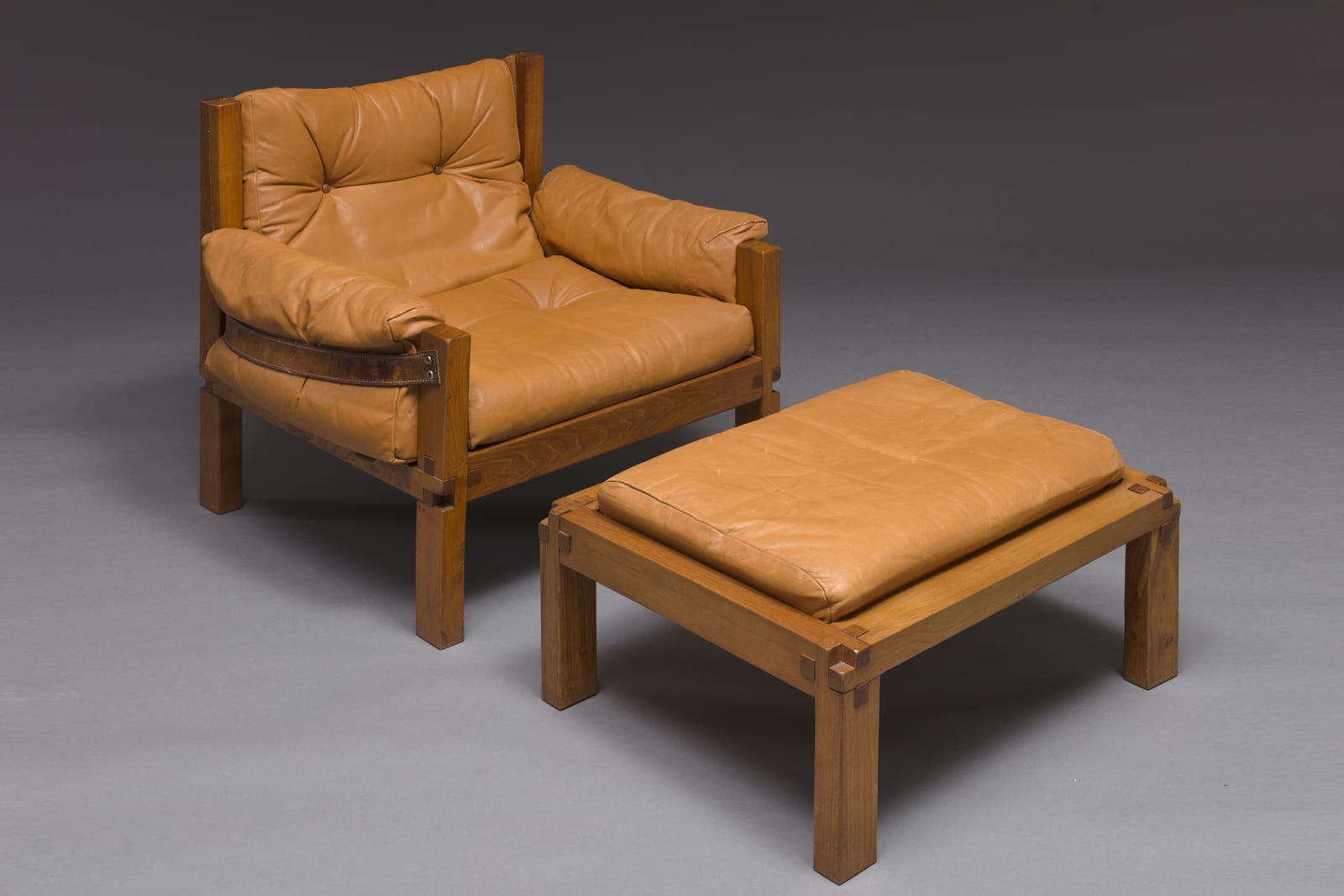 Pierre Chapo, S15 Armchair and S20 Ottoman, 1966-67
