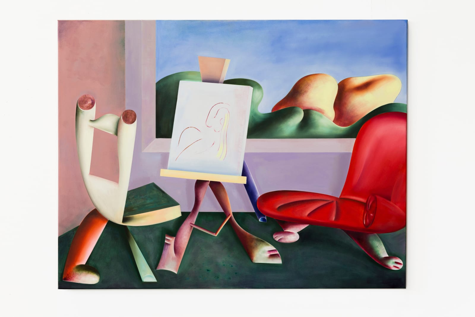 Pablo Benzo, Painter with model, 2023
