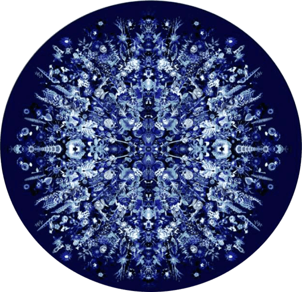 Carlos Betancourt, 56-04 Re-Collections XVI, Azul, 2016