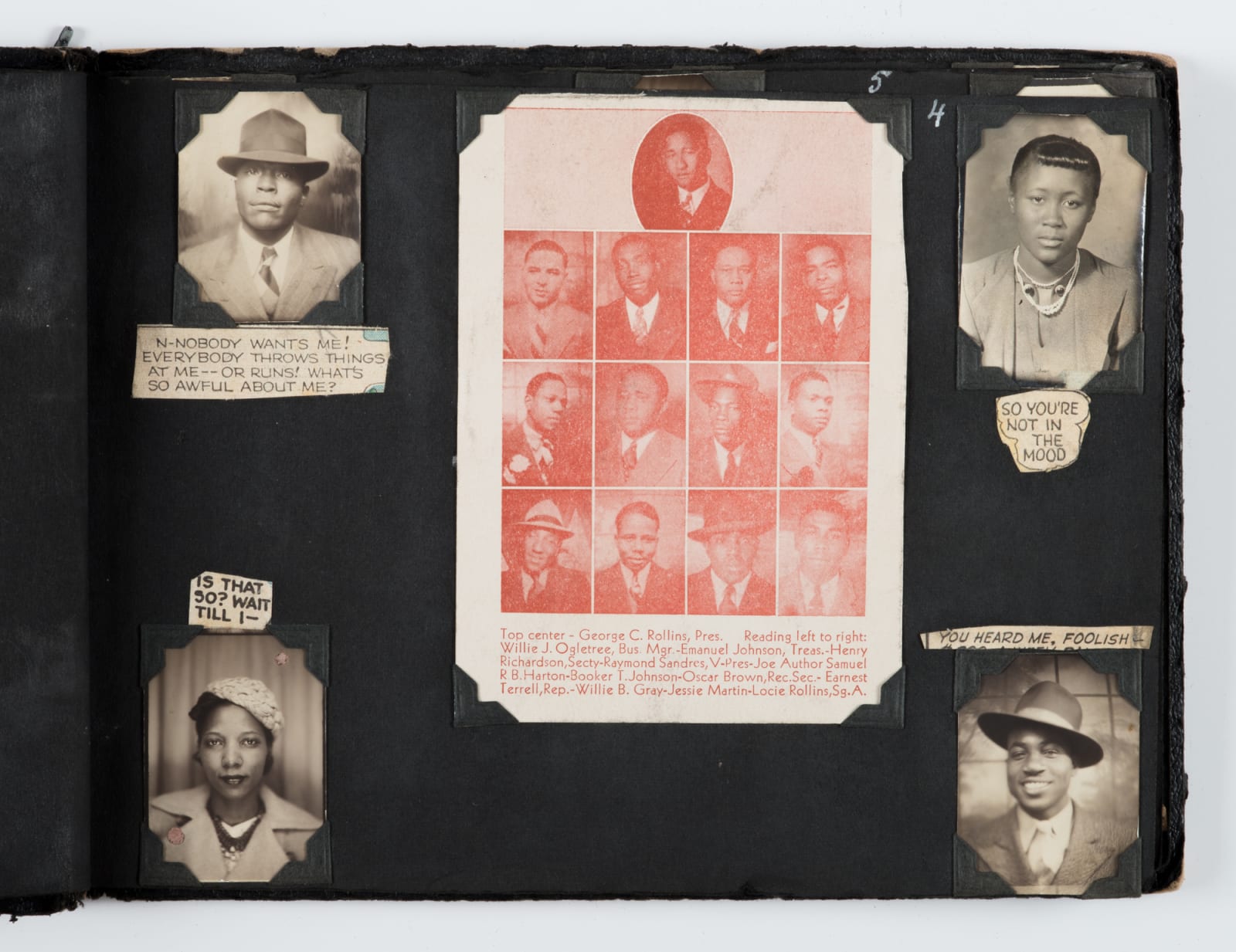 Lottie Mae Shaw, Humorous Album of Portrait Photographs and Comic Strip Clippings, 1930s