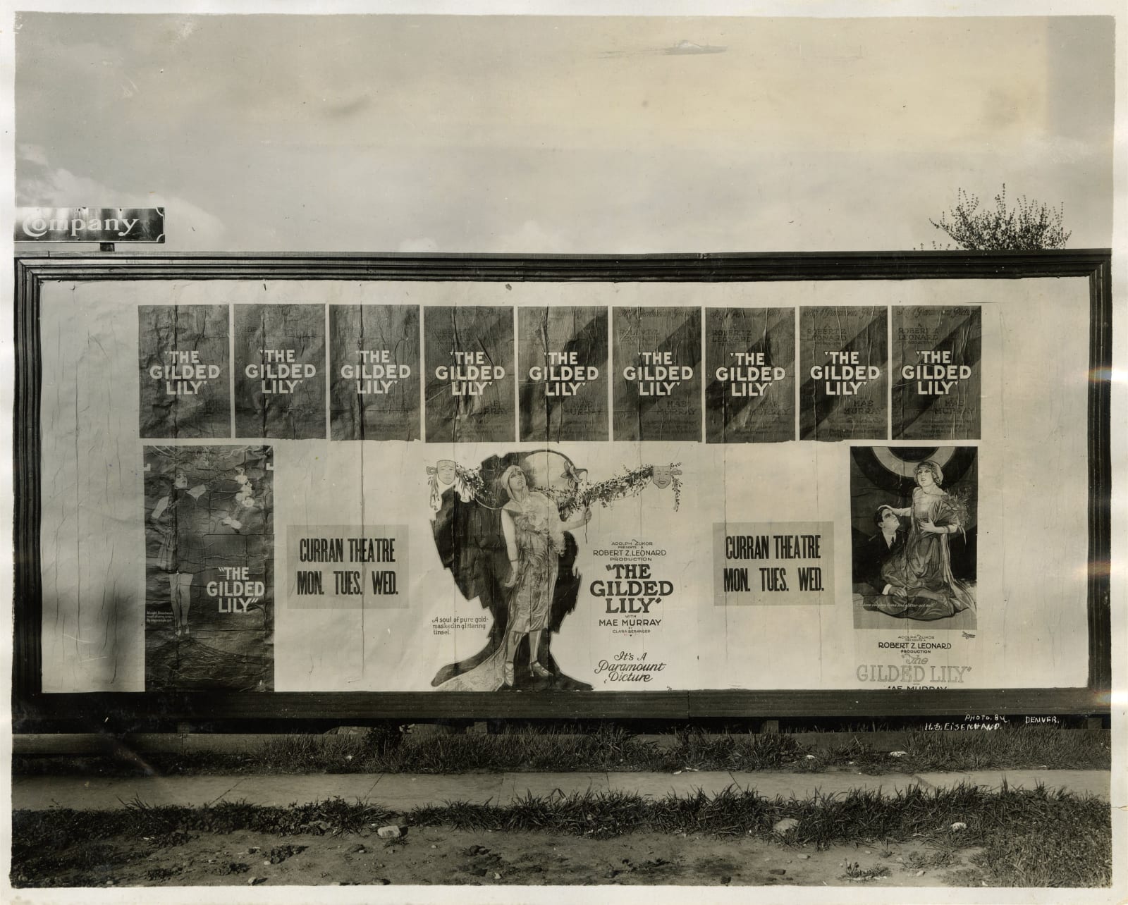 [Outdoor Advertising], Photographic Array of Unique Publicity Methods for a Variety of Silent Films, 1920s