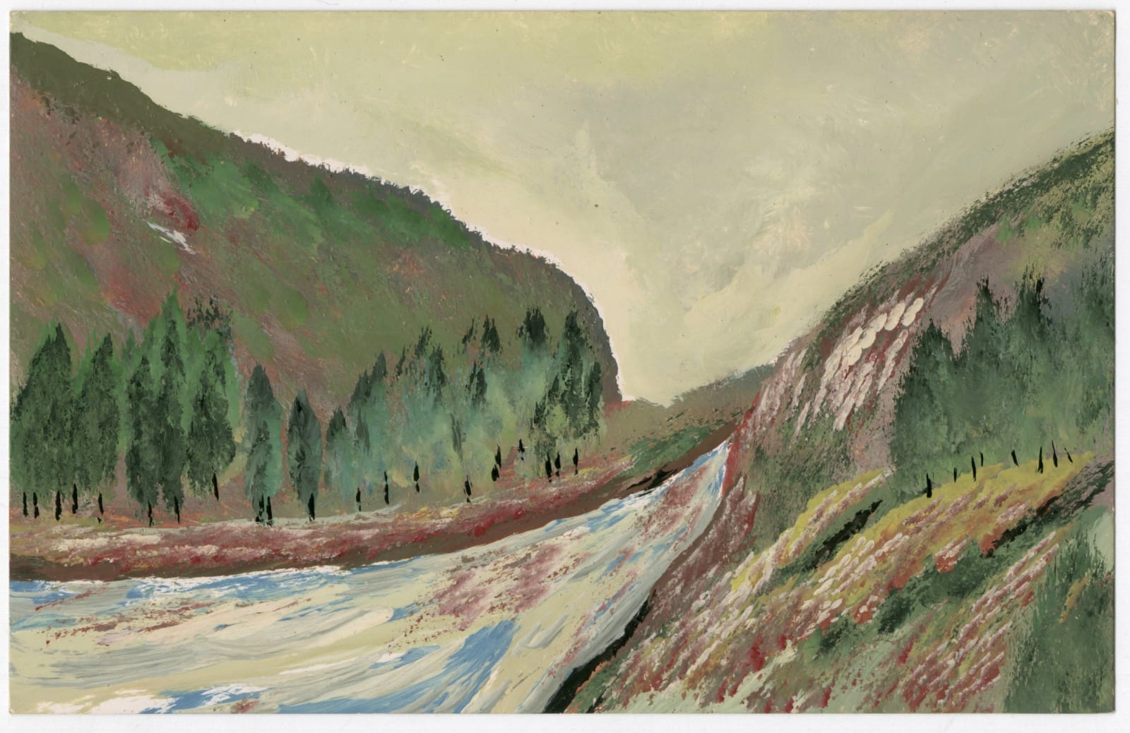 Nyla Thomas, Group of Painted Postcards Completed by a Texas "Mouth Artist", 1950s