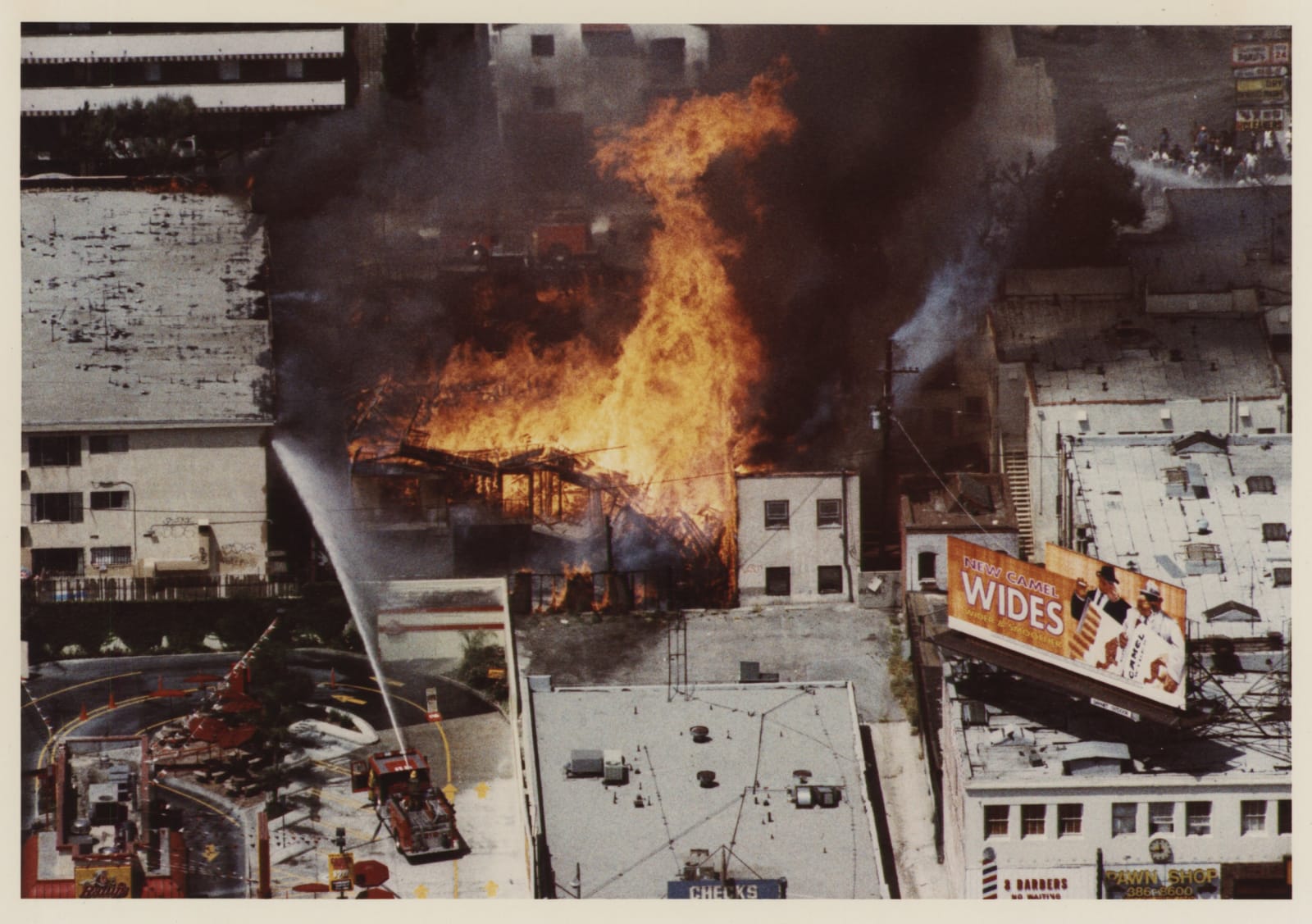 [Rodney King], Dramatic Aerial Views of the Los Angeles Uprising, 1992