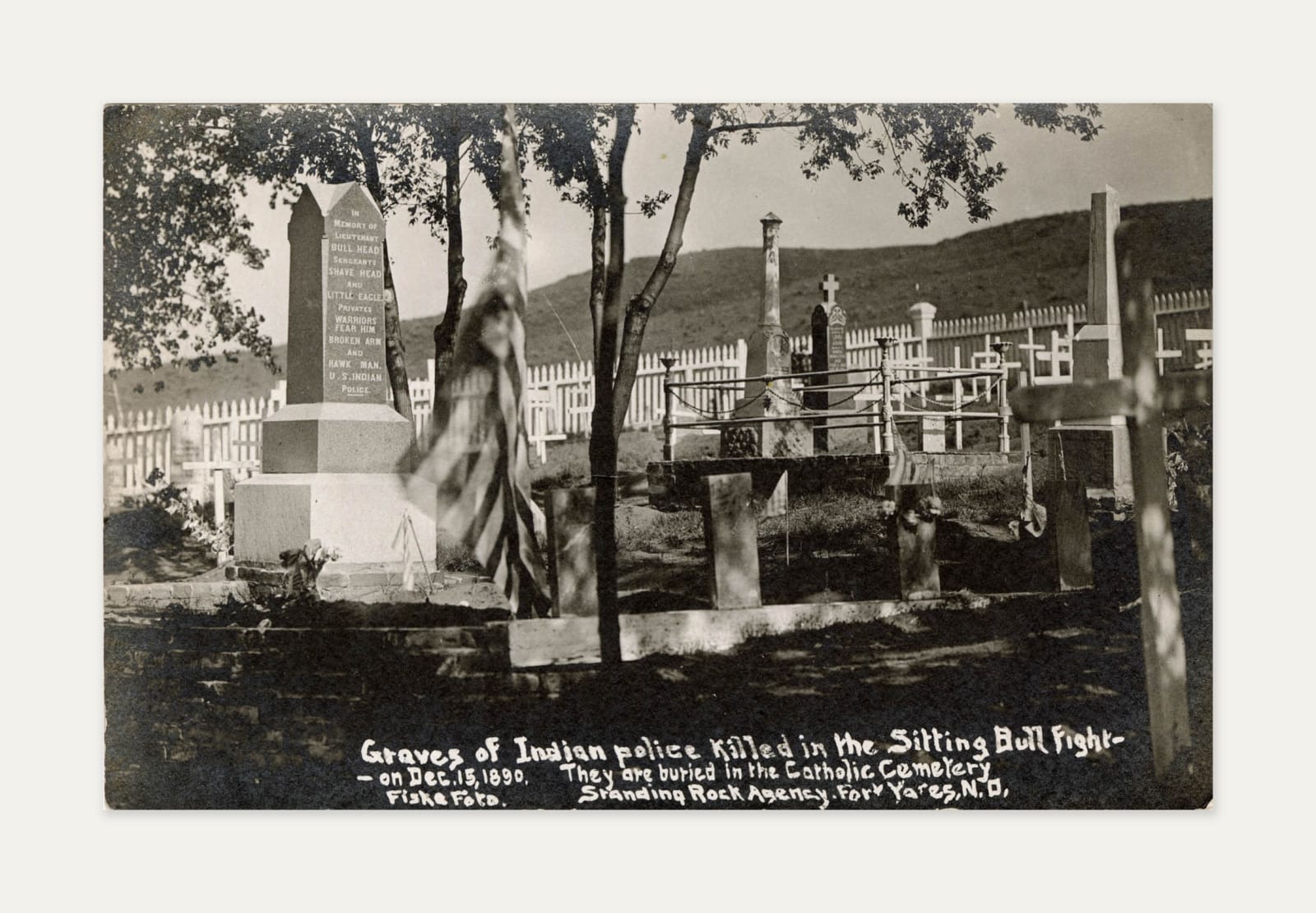 Frank Bennet Fiske, Photographic Postcards Showing Standing Rock Agency and a Portrait of the Artist, 1910s-20s