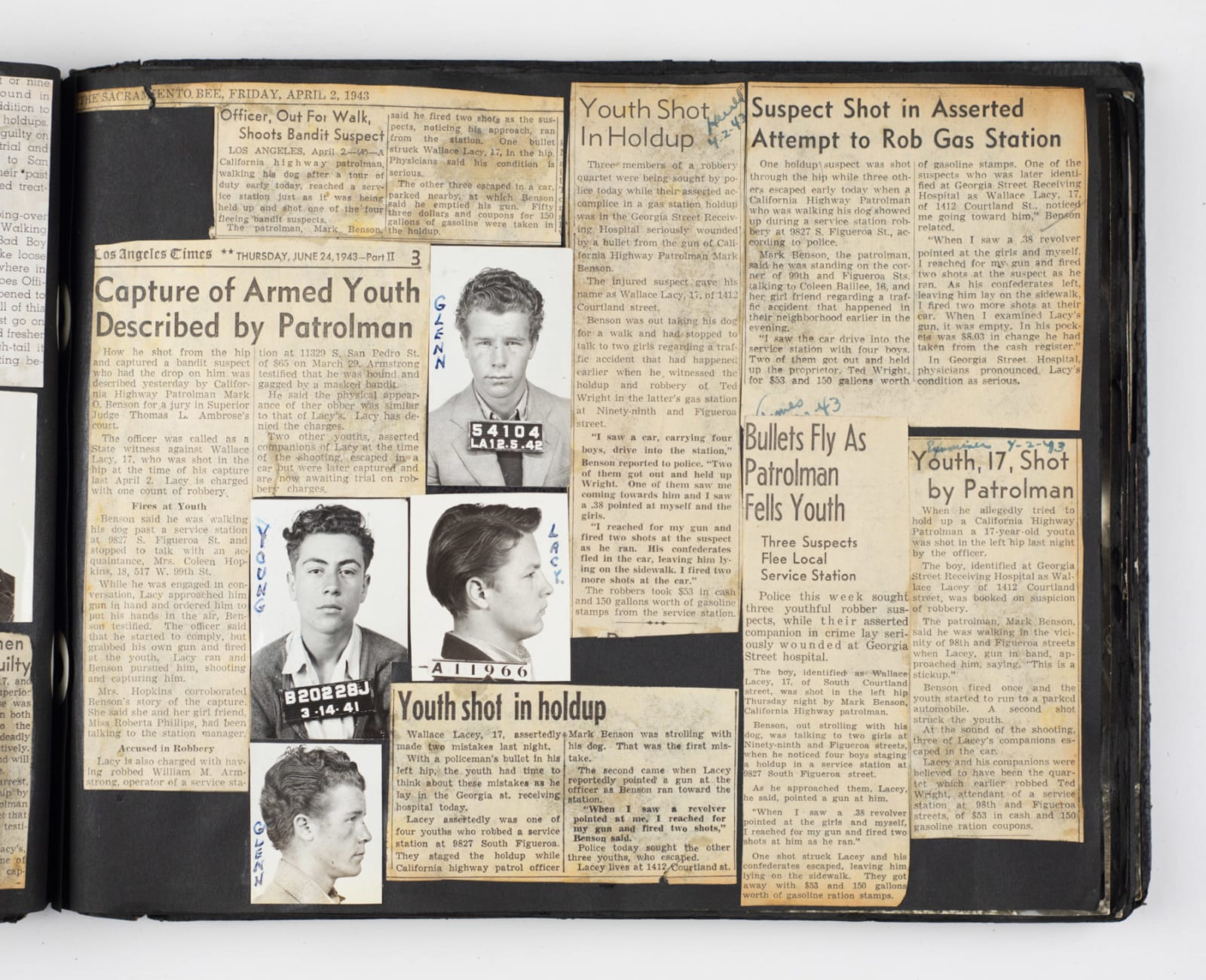 [LAPD Highway Patrol], Personal records from a bike cop, 1930s-40s