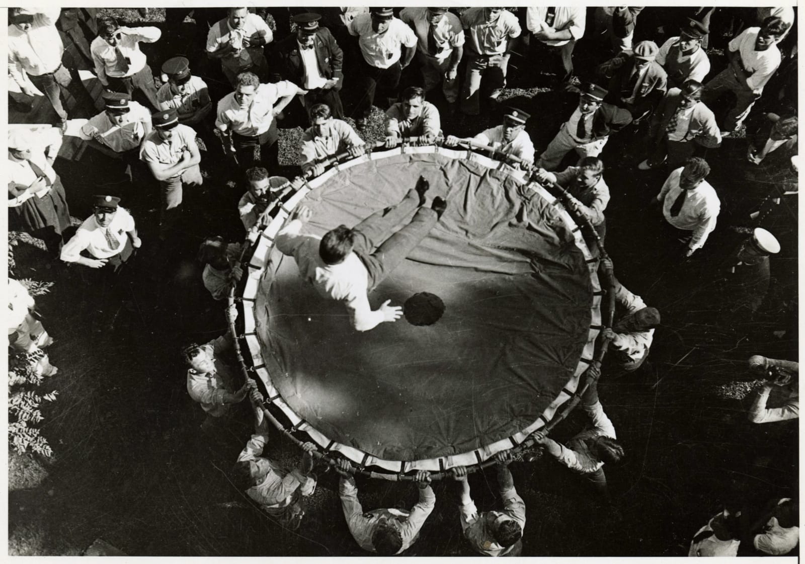 Anonymous, Three Story Jump into Firemen's Net, 1934