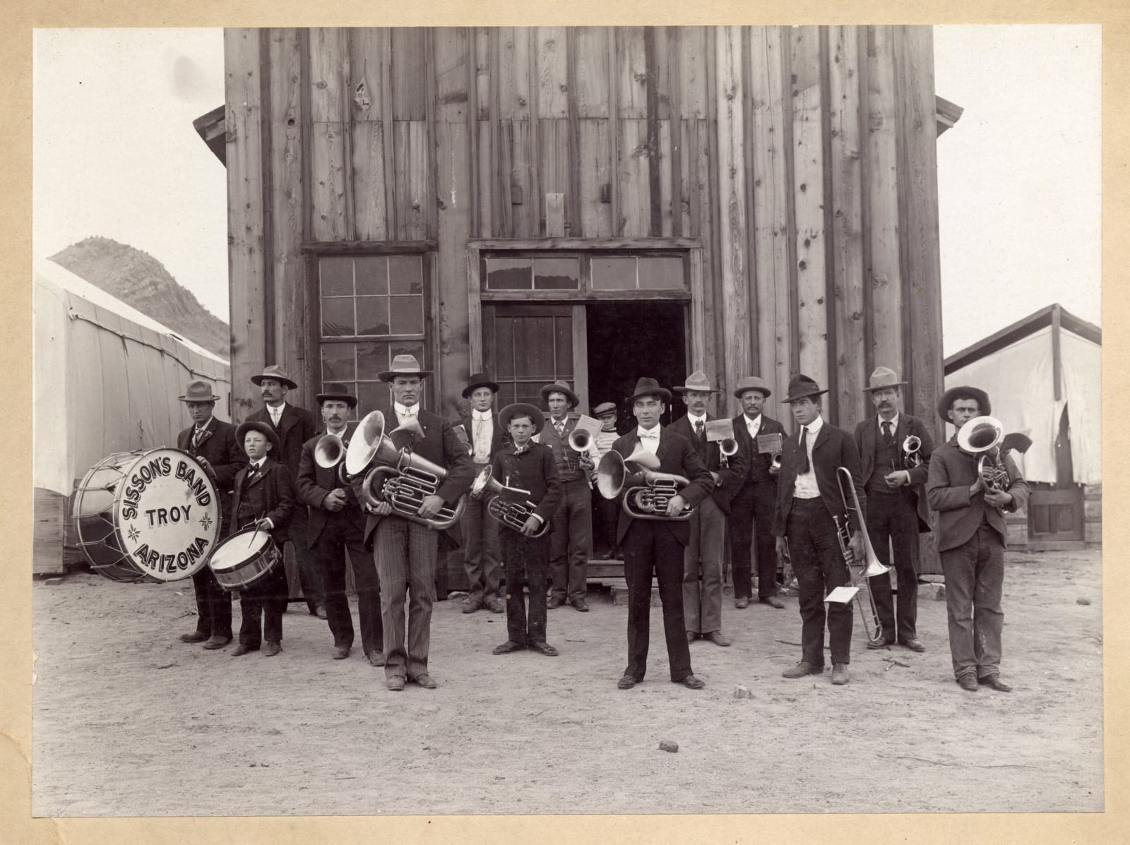 [Sisson Band], Group Shot of an Orchestra from a theShort-Lived Mining Town of Troy, AZ, 1900s