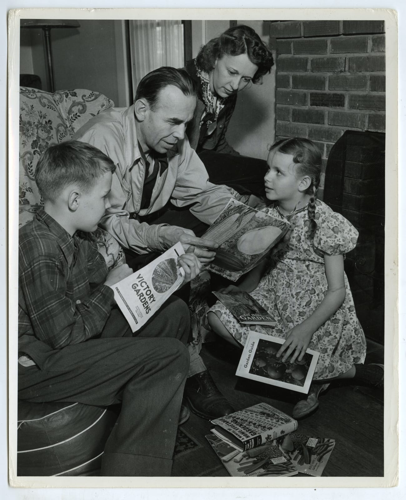 Various Photographers, Large Group of Photos Showing Home Farming as Part of the "Victory Gardens" War Effort, 1943-44