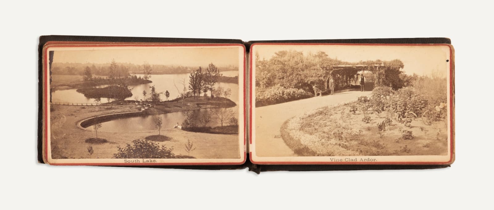 J.W. & J.S. Moulton, An Accordion-Style CDV Album entitled "Prospect Park Through the Camera", 1870s