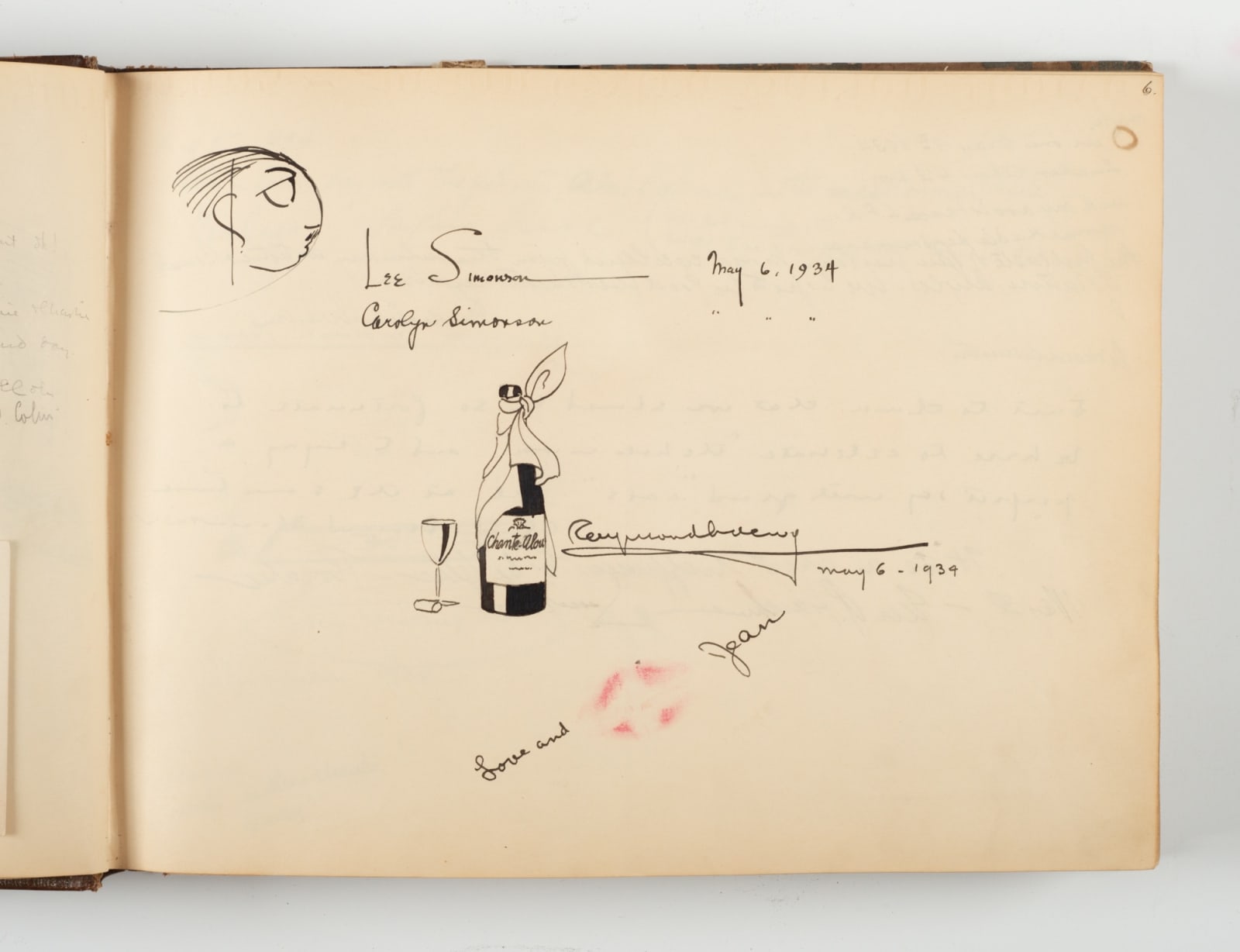 [Aline Meyer Liebman], Guest Book of an Early MOMA Patron with Signatures, Drawings, and Photographs by Diego Rivera, Frida Kahlo, Edward Steichen, and others, 1930s-50s
