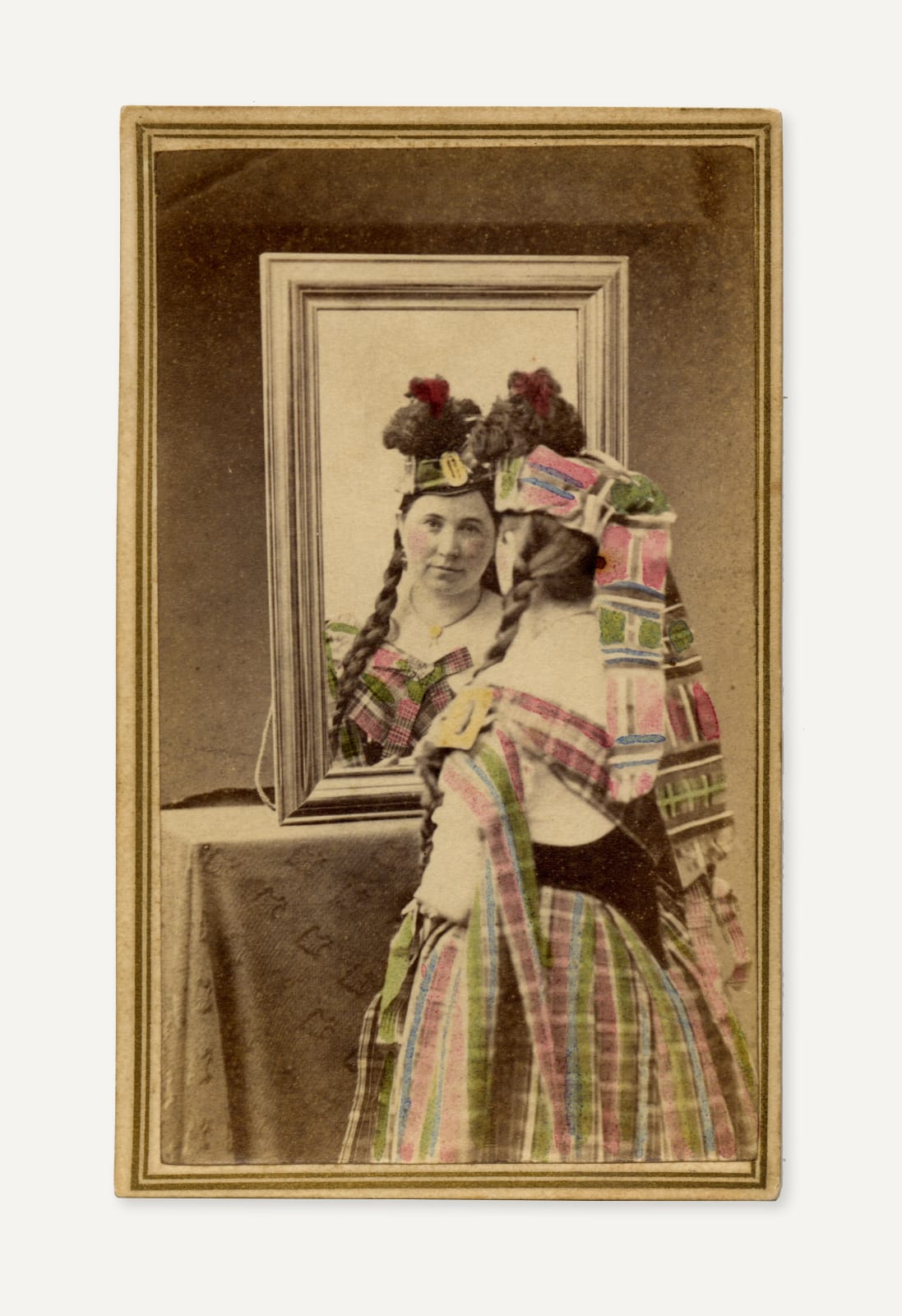 Getman & Bowdish, Portrait of a Woman in Looking in the Mirror, 1860s