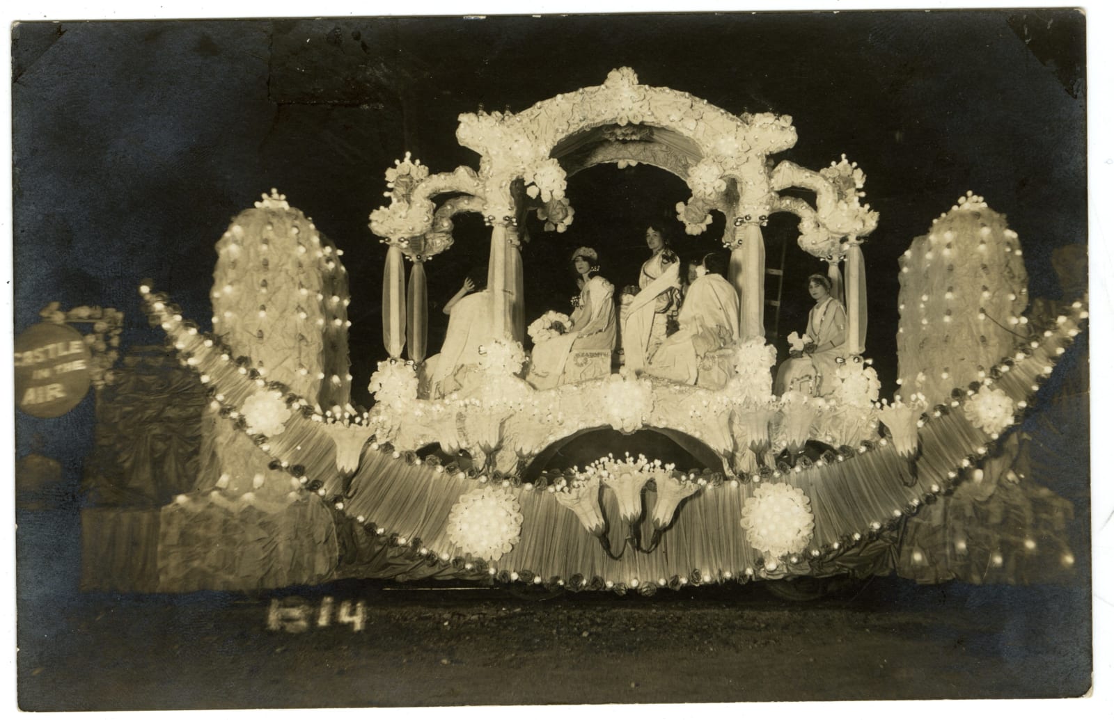 Prince Studio, et al., Real-Photo-Postcards chronicling the Shriner's Electric Parade in Los Angeles, 1912