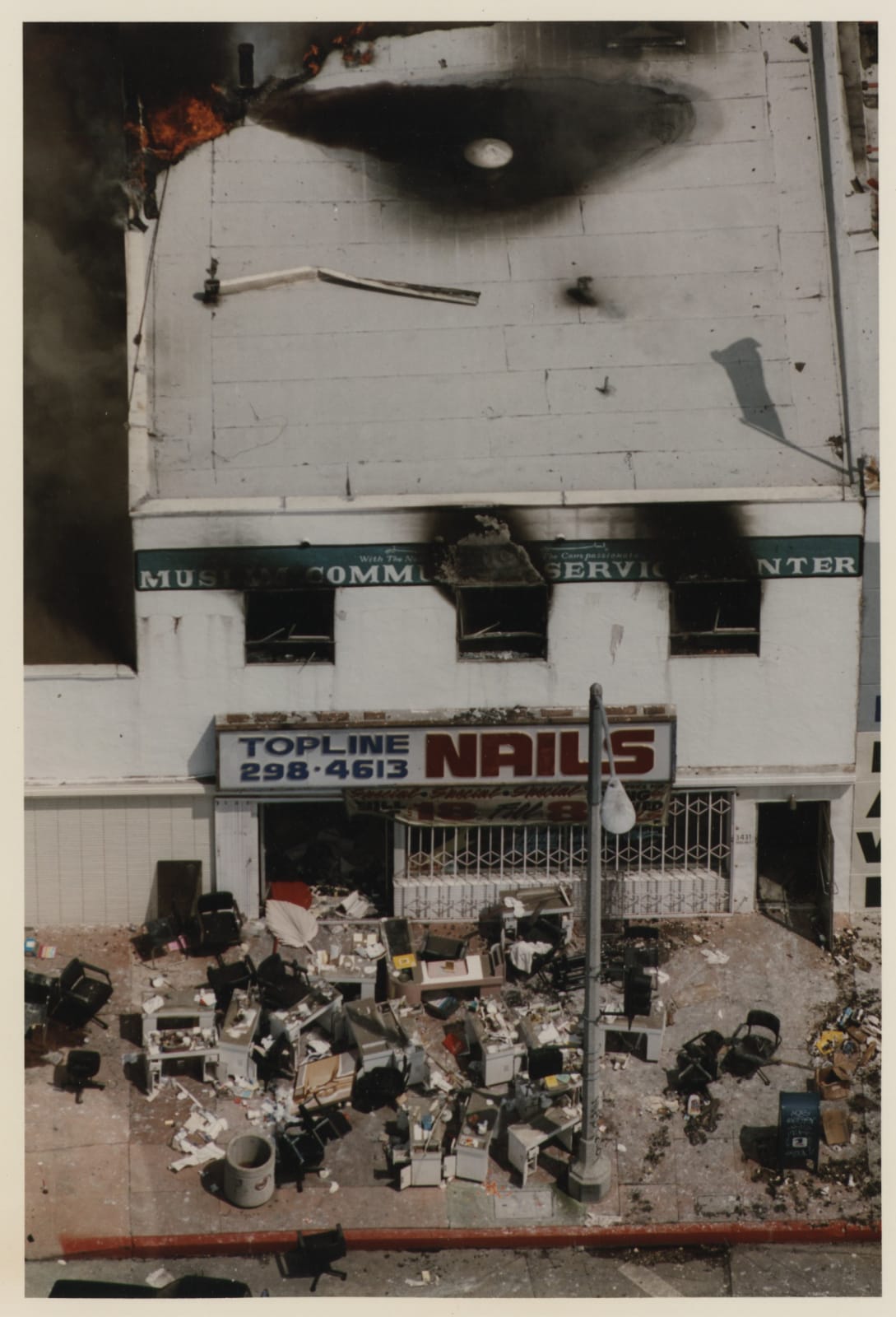 [Rodney King], Dramatic Aerial Views of the Los Angeles Uprising, 1992