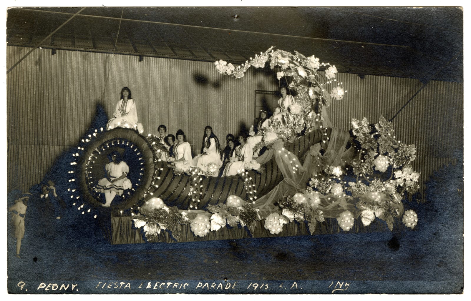 Prince Studio, et al., Real-Photo-Postcards chronicling the Shriner's Electric Parade in Los Angeles, 1912