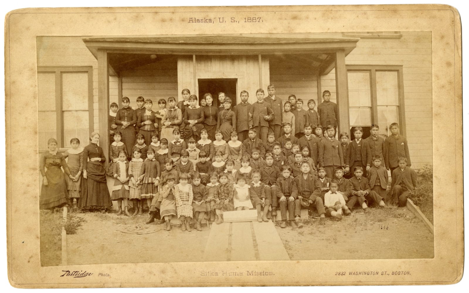 H.H. Broderick; W.H. Partridge, Two Photos Showing the Students of the Sitka Home Mission, 1887