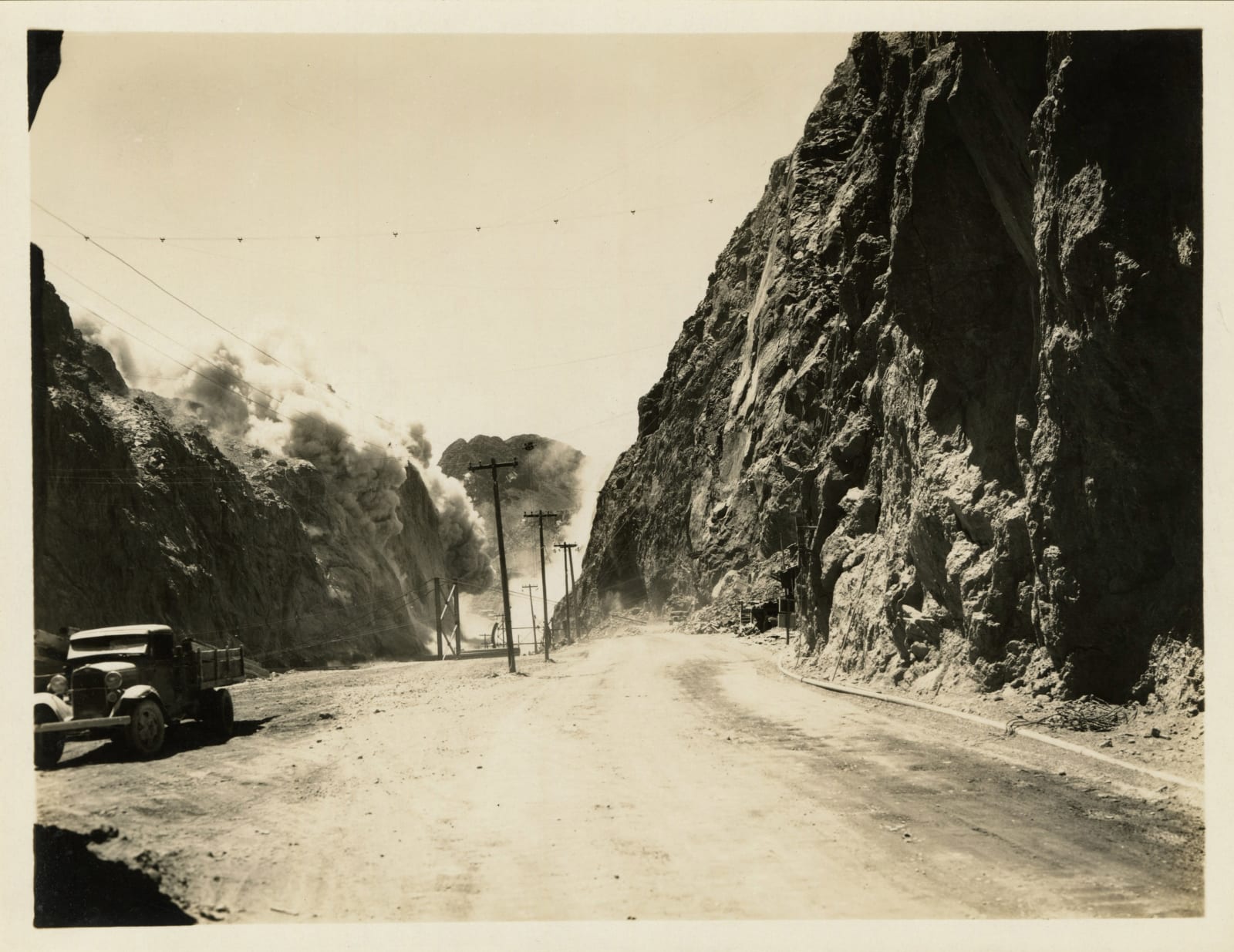[Hoover Dam], Large Group of Photos Documenting Early Days of Construction, 1932