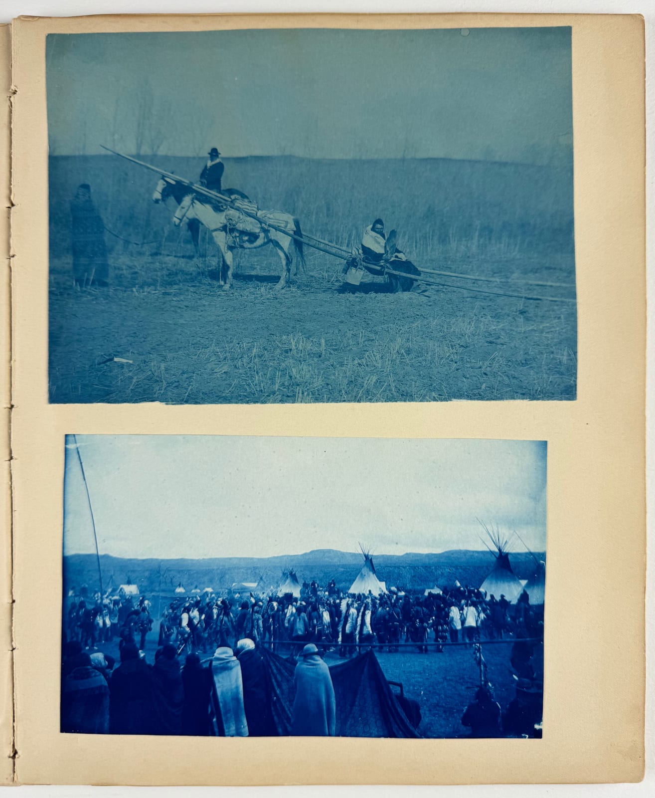 [Montana], Rich Collection of Cyanotypes Showing Scenes Along the Little Bighorn River and Elsewhere, 1890s