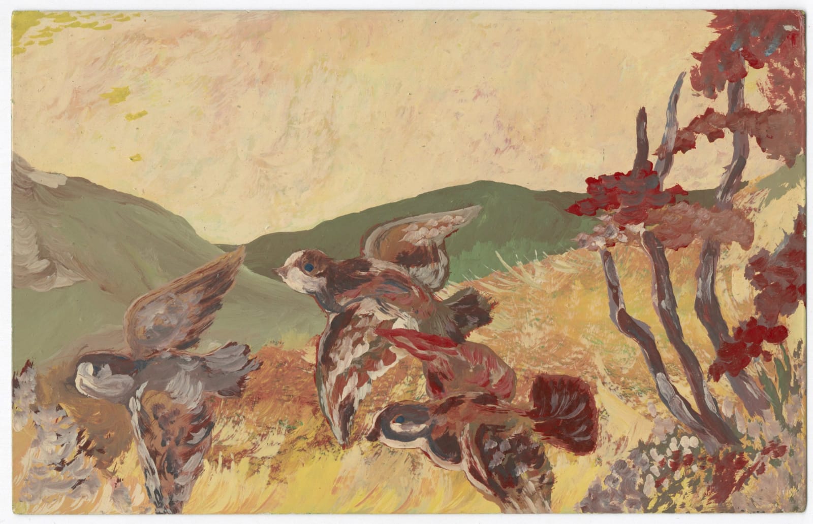 Nyla Thomas, Group of Painted Postcards Completed by a Texas "Mouth Artist", 1950s