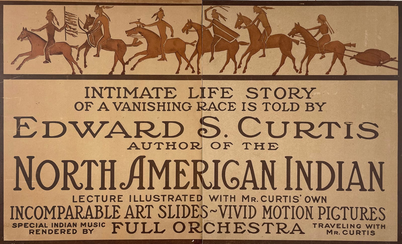 Edward Curtis, Advertisement for Curtis' Traveling Picture Opera, c. 1911-12