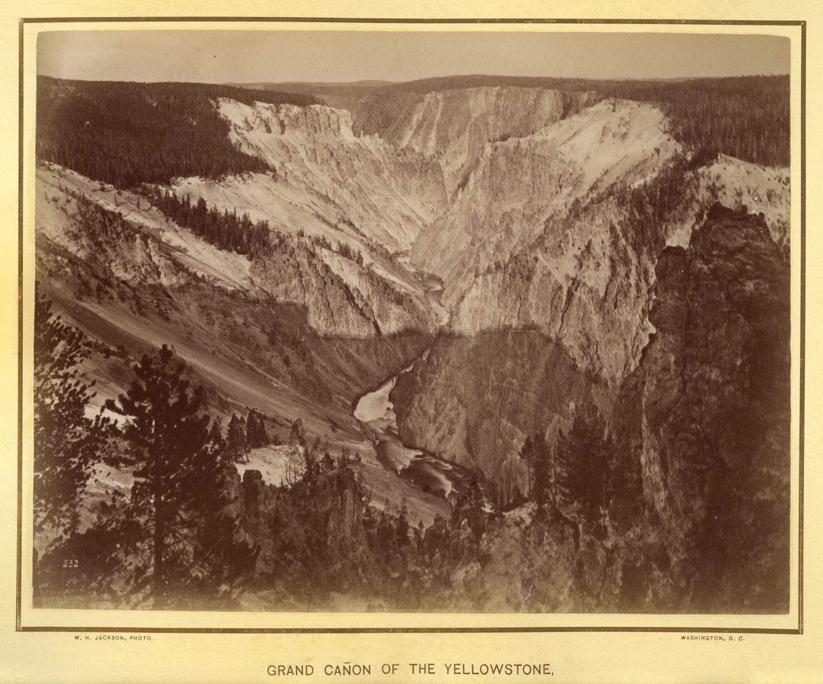 William Henry Jackson, Grand Cañon of the Yellowstone, 1871