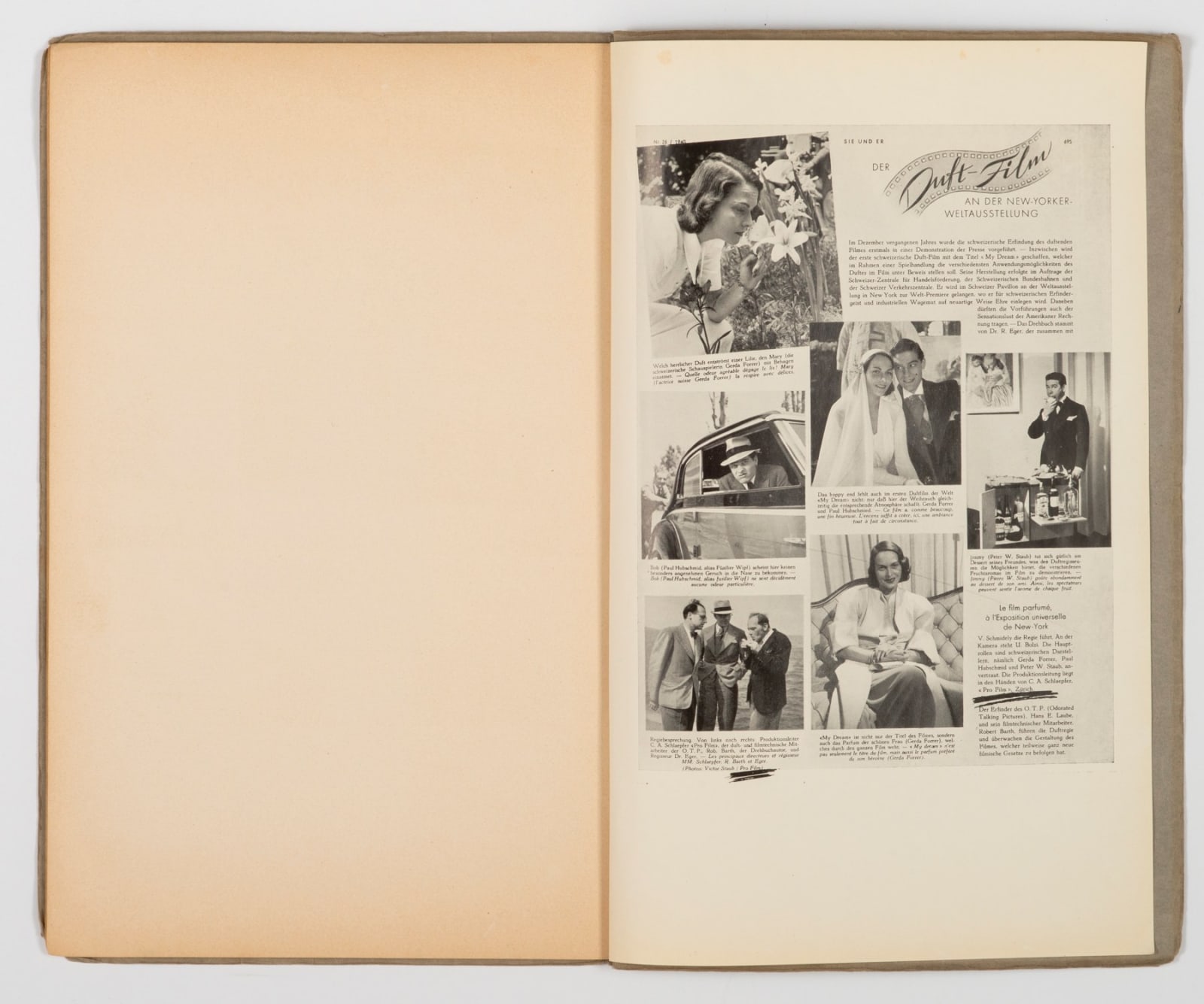 [Hans E. Laube], Archive Related to the Creation of "Smell-O-Vision", 1950s