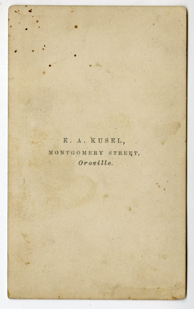 E. A. Kusel, Carte-de-visite of a Farming Scene in Oroville, California, 1860s