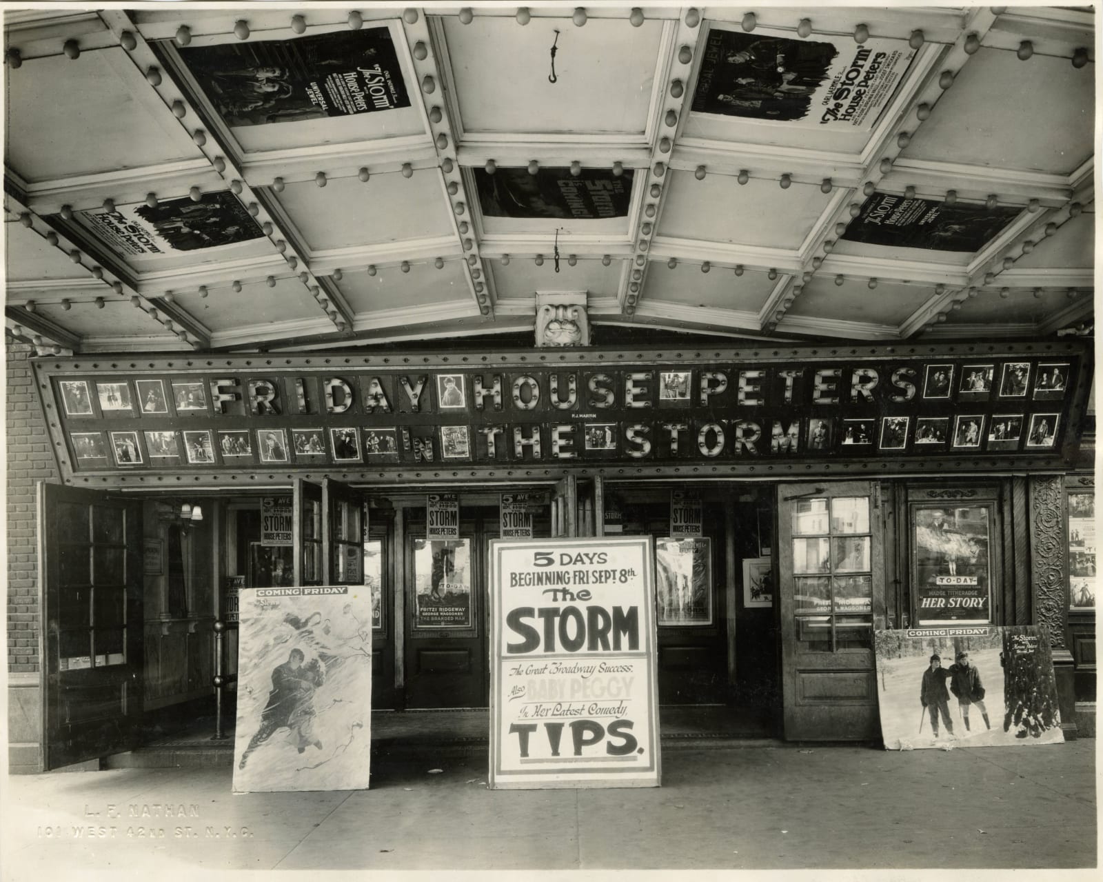 [Outdoor Advertising], Photographic Array of Unique Publicity Methods for a Variety of Silent Films, 1920s