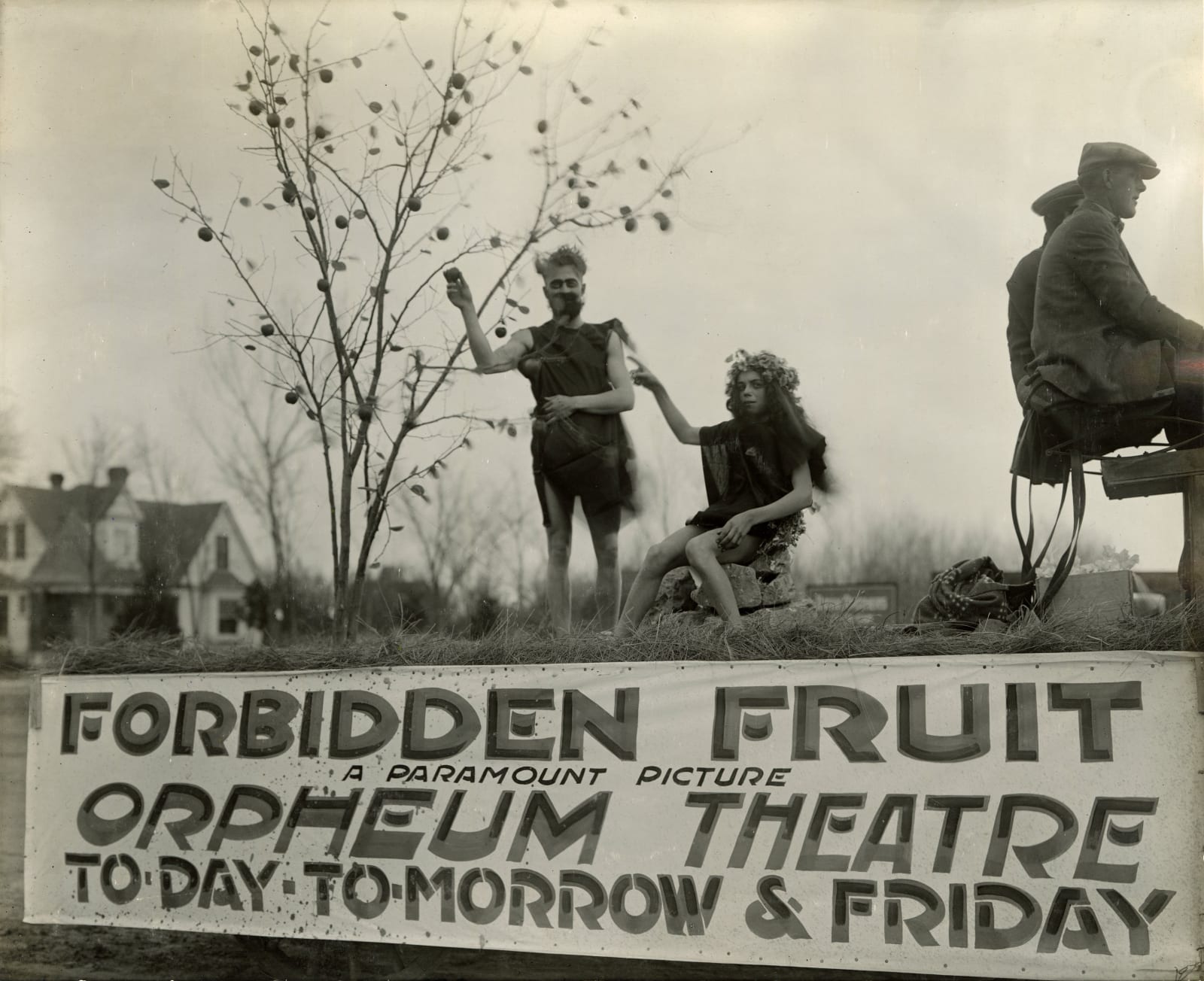 [Outdoor Advertising], Photographic Array of Unique Publicity Methods for a Variety of Silent Films, 1920s