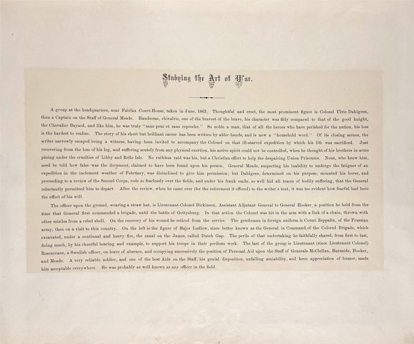 Alexander Gardner, Studying the Art of War (Fairfax Court-House), 1863
