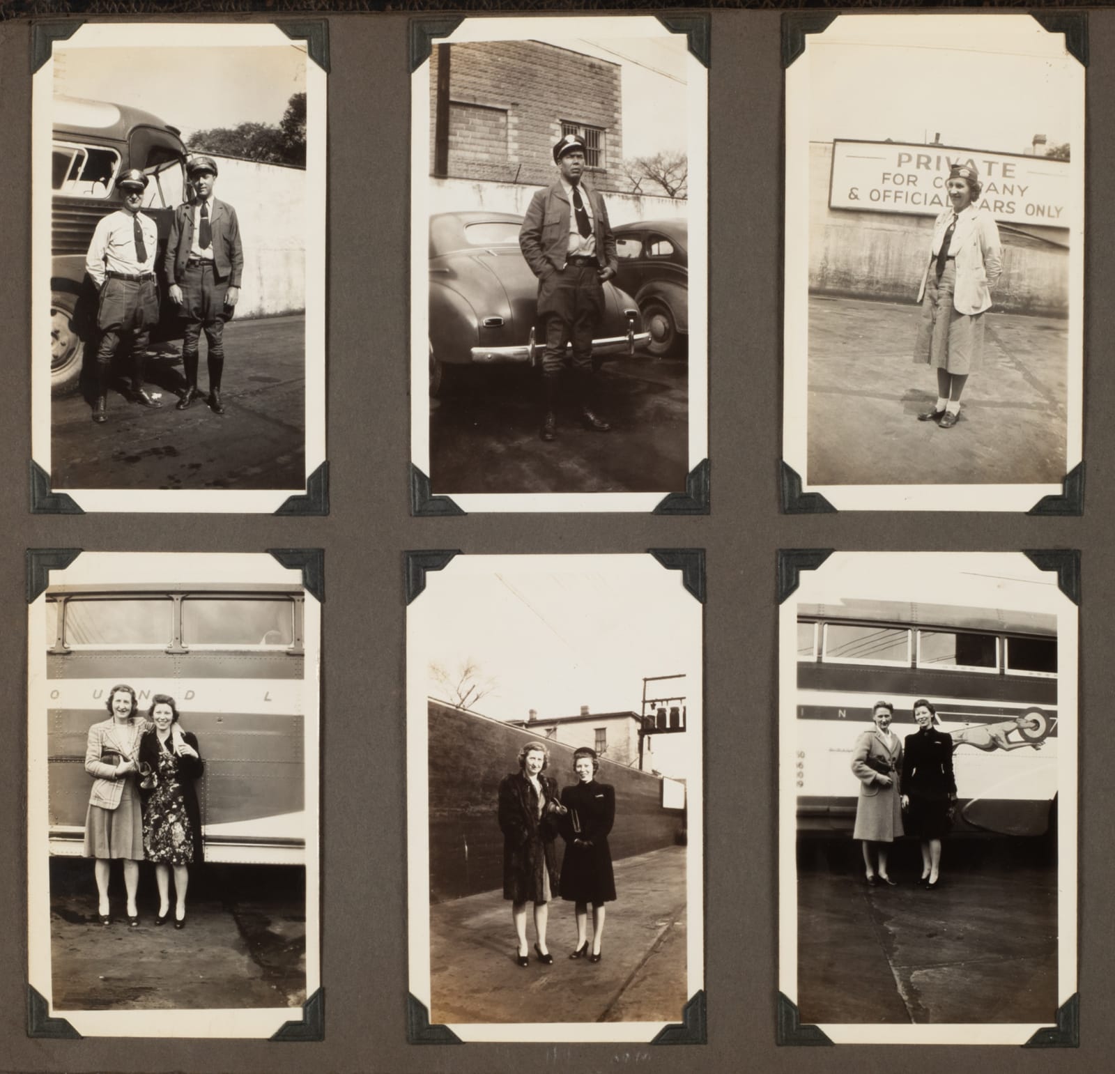 Mildred Bailey, Album with Portraits of Greyhound Bus Employees in West Virginia , 1941