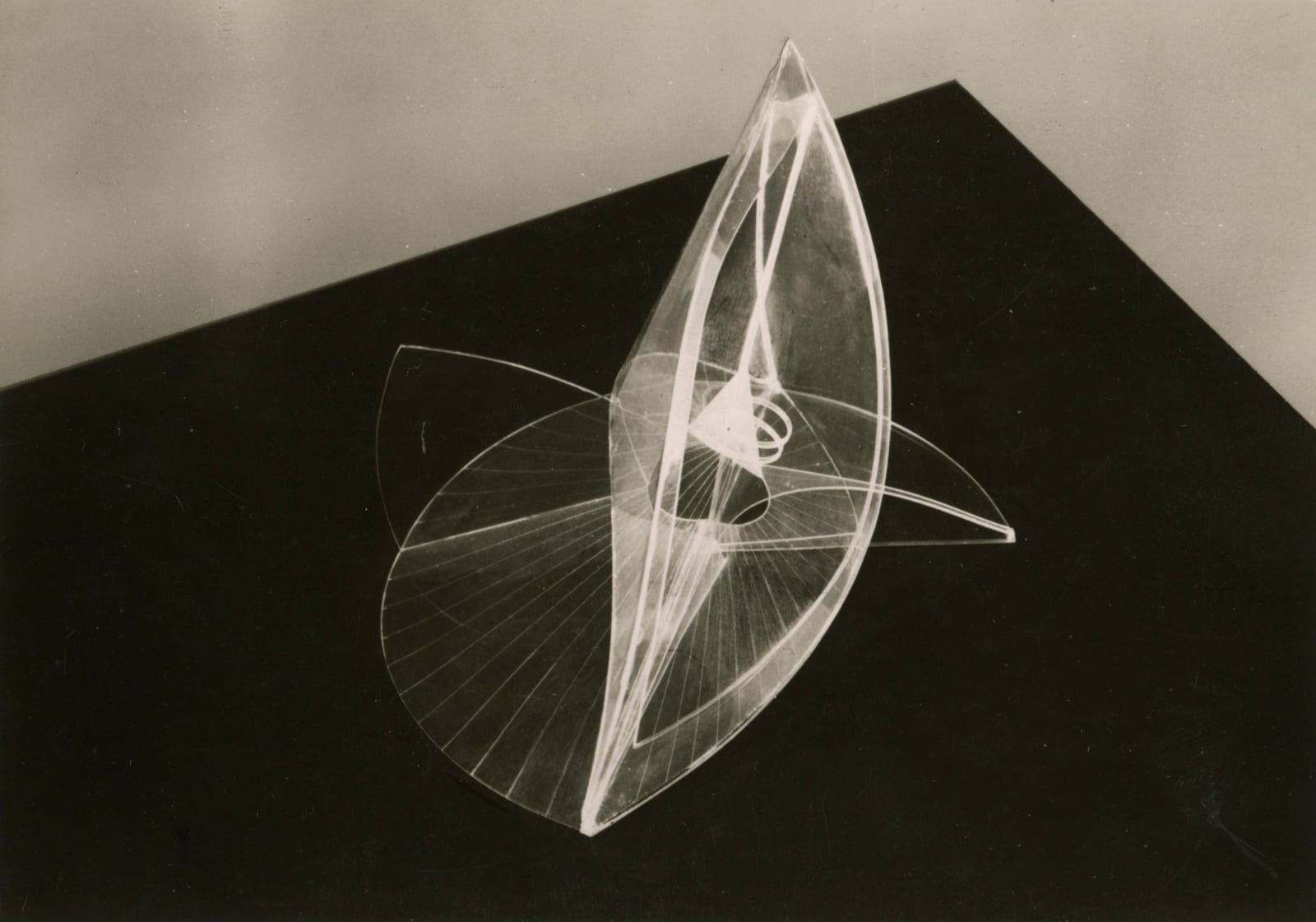 [Naum Gabo], Study of the sculpture “Spiral Theme," created in 1941, 1960s