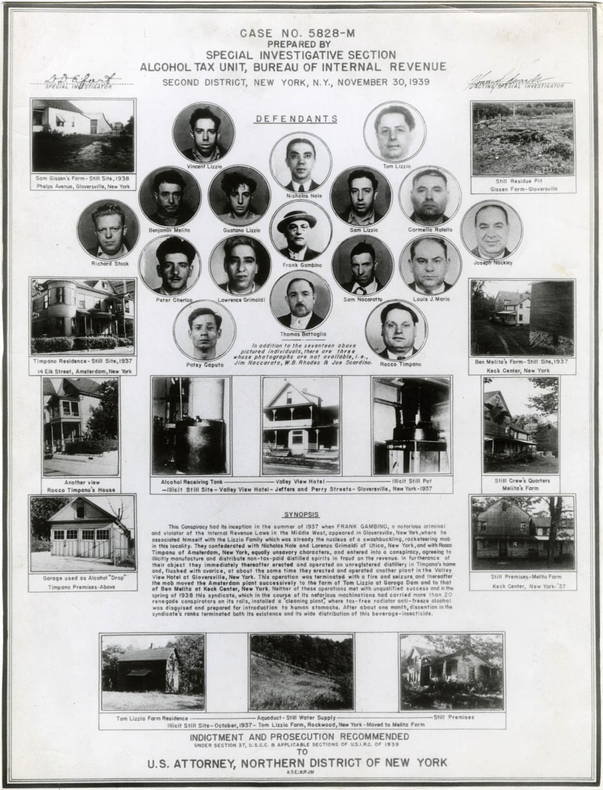 Evidence, Photo Composites of NYC Trials, 1936-39