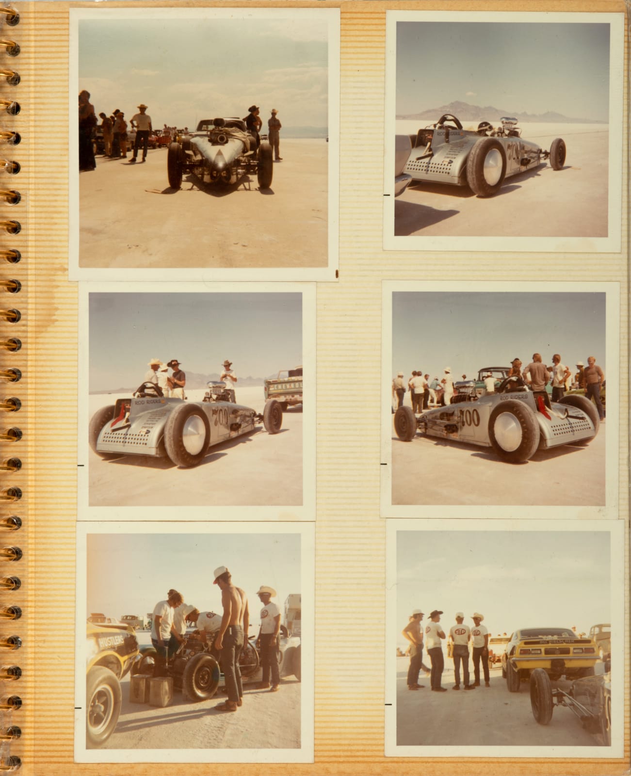 [Mel and Mike Swain], Album Showing Drag Racing Brothers at El Mirage, 1970s